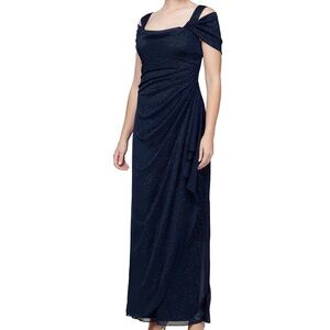 Alex Evenings Sparkling Midnight Maxi Dress